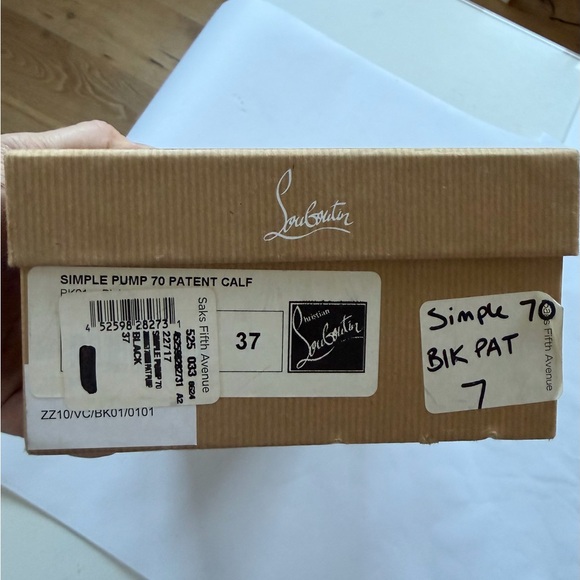 Christian Louboutin Simple 70 Black Patent Leather Heels - Picture 6 of 10